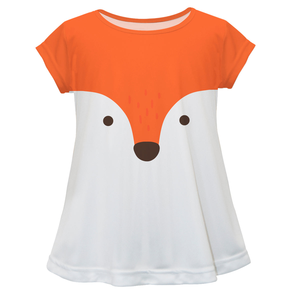 Girls orange and white foxy blouse