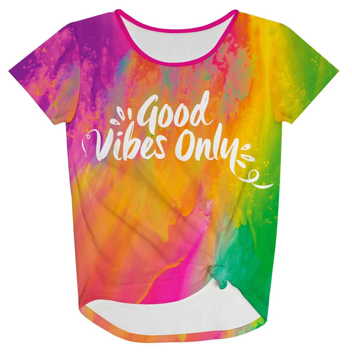 Tie Dye Monogram Colors Short Sleeve A Line Dress – Wimziy&Co.