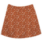 Flowers Print Brown Skirt