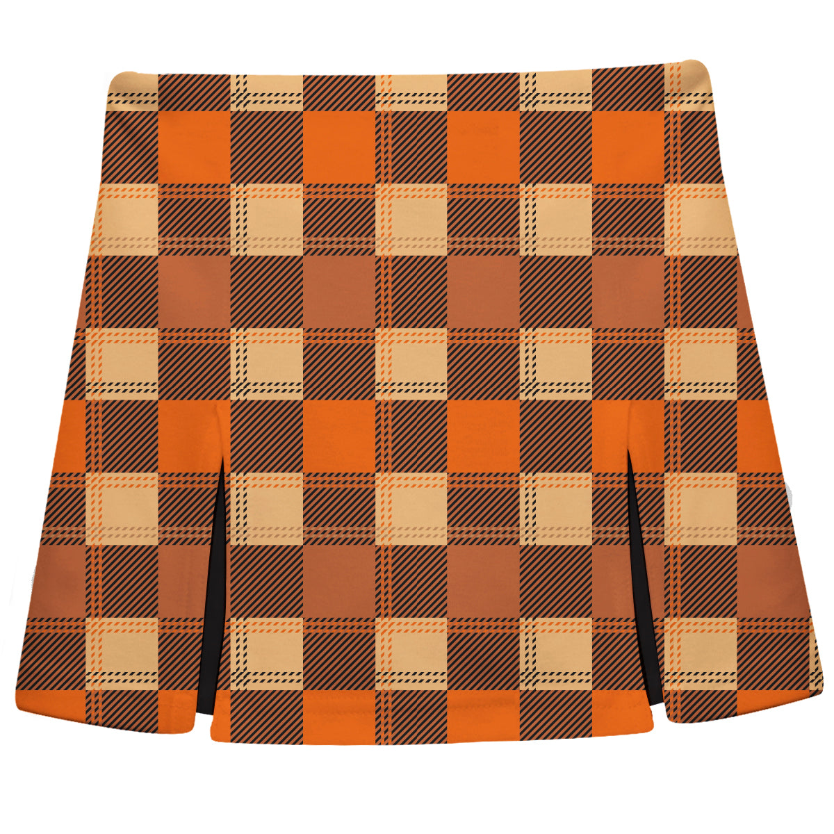 Check Brown and Orange Skort