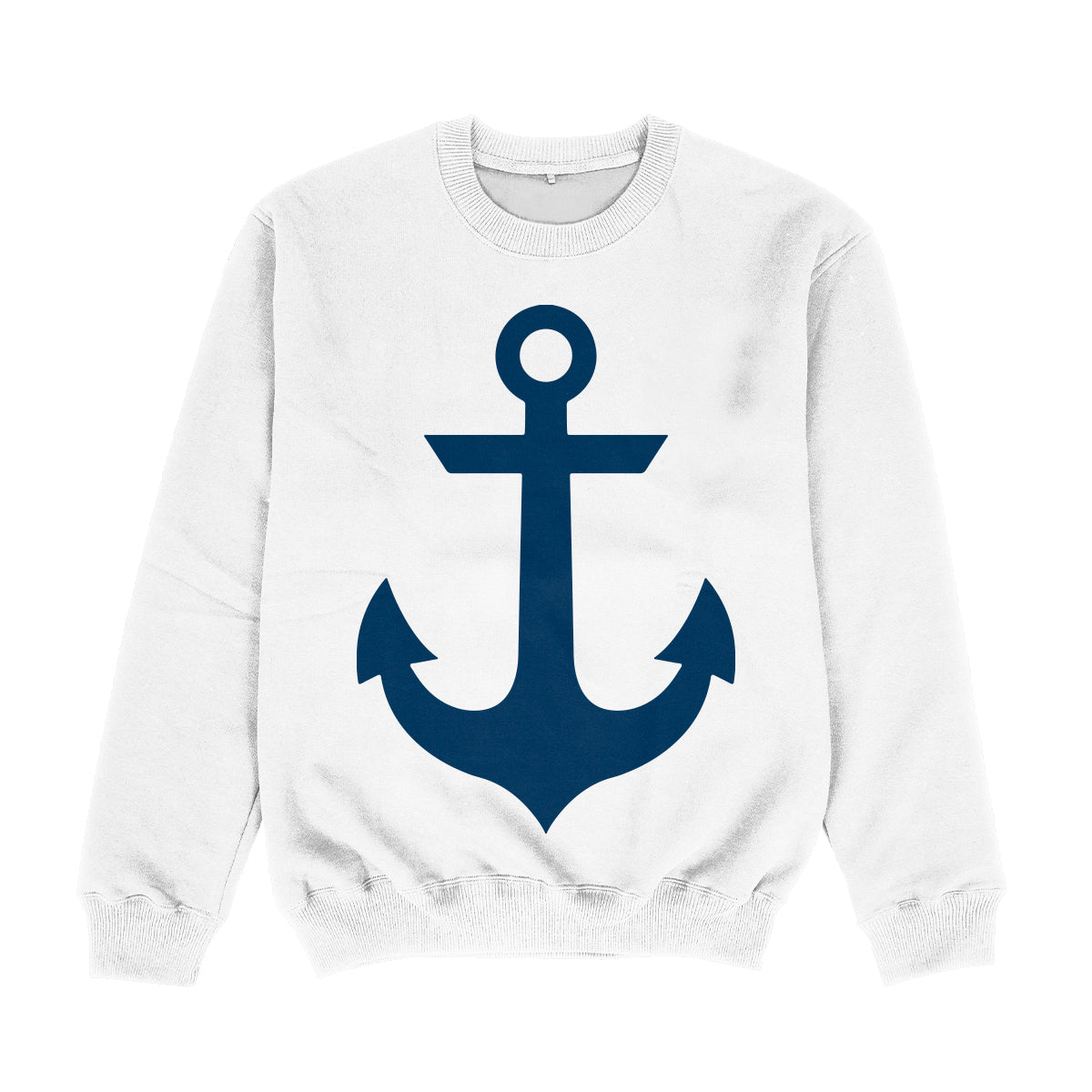 Anchor White Crewneck Sweatshirt