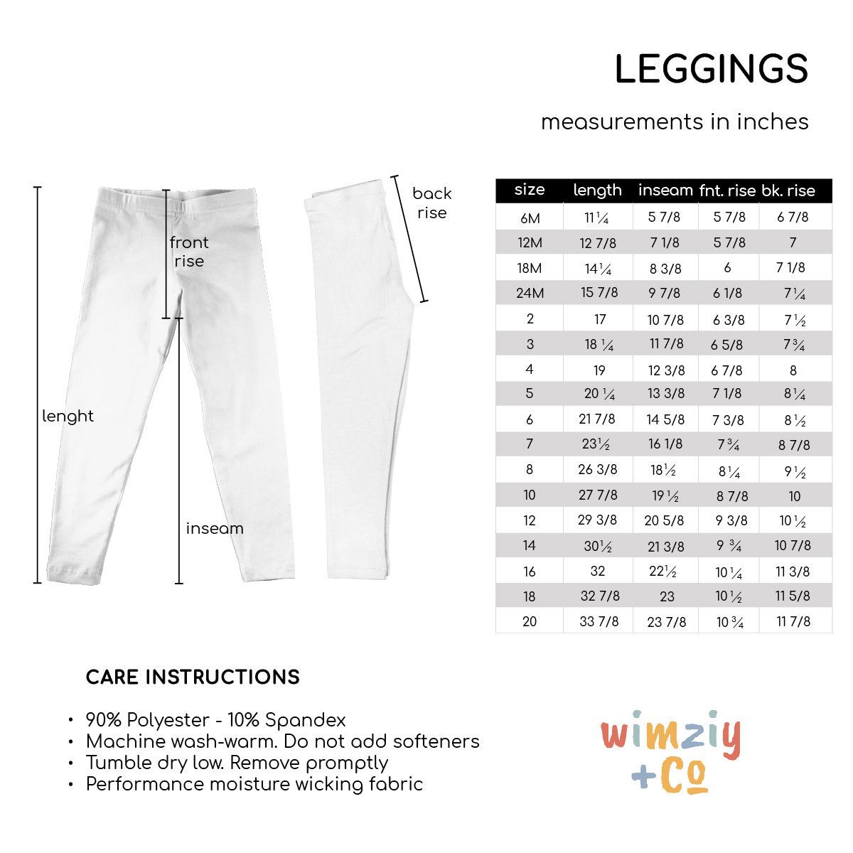 Name Draw Book White Leggings - Wimziy&Co.