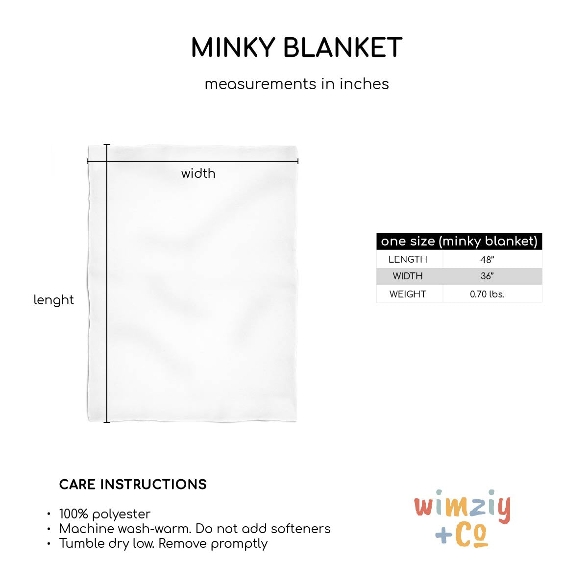 White minky online blanket