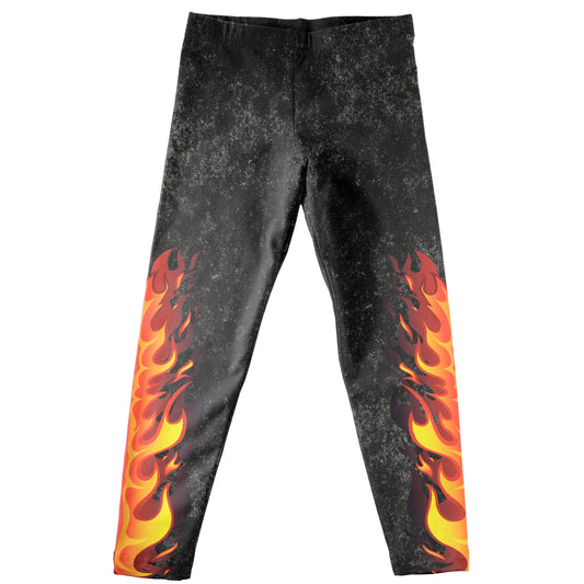 Fire Black Denim Leggings