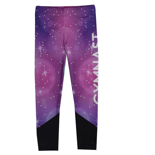 Gymnast Text Purple Leggings