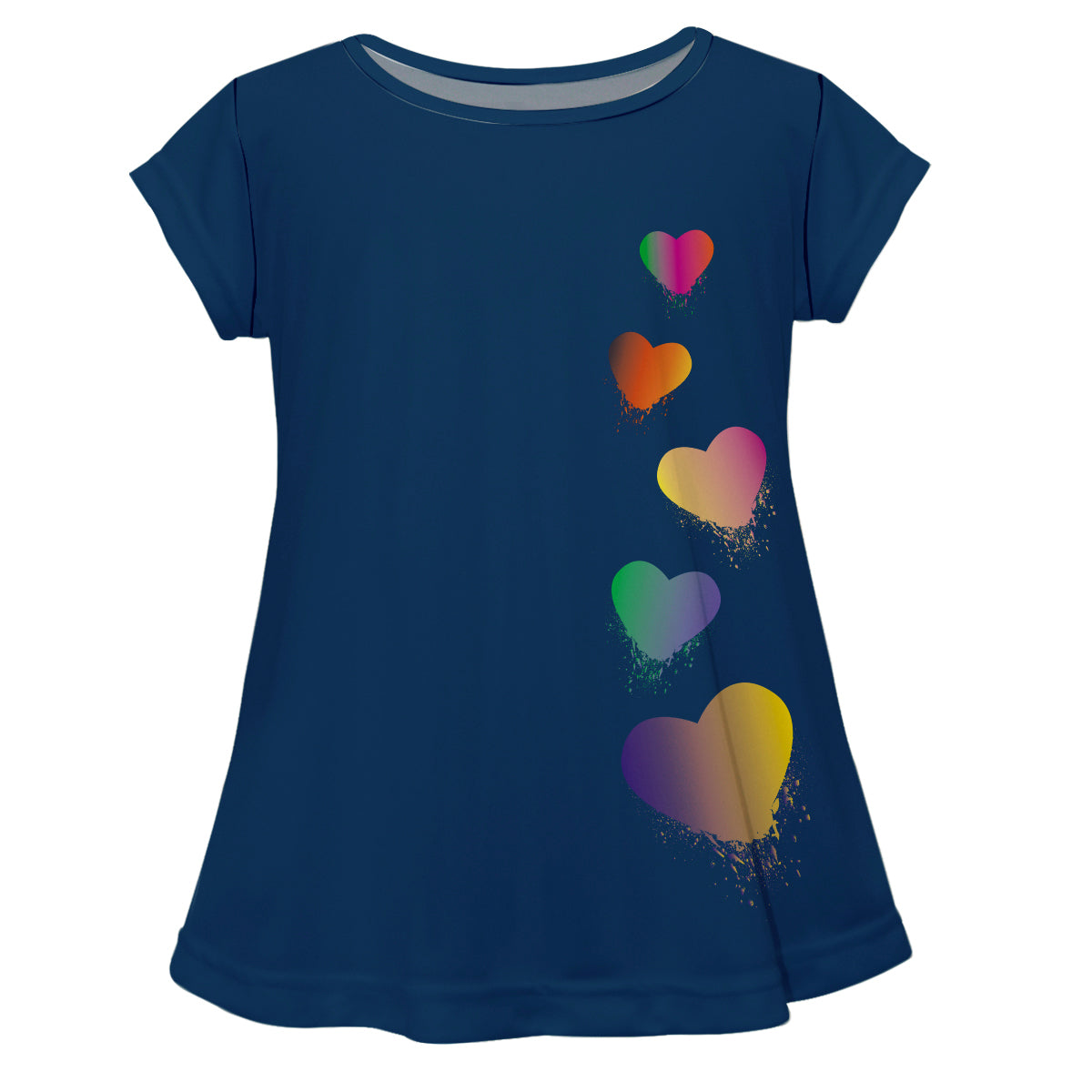 Rainbow Heart Navy Laurie Top