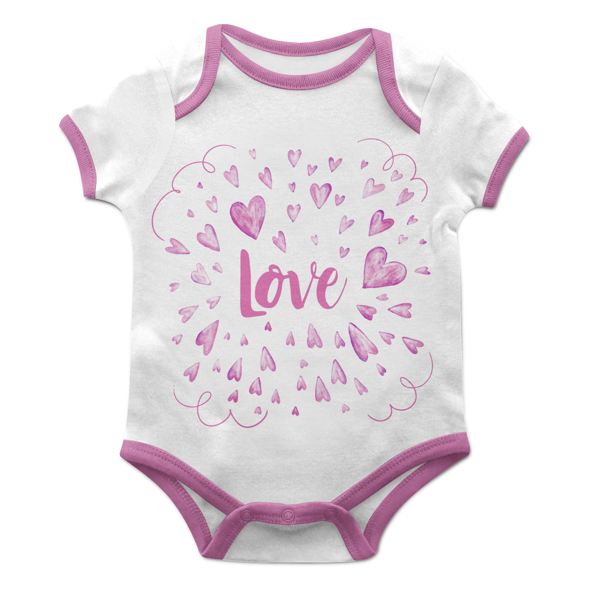 Love White Short Sleeve Onesie