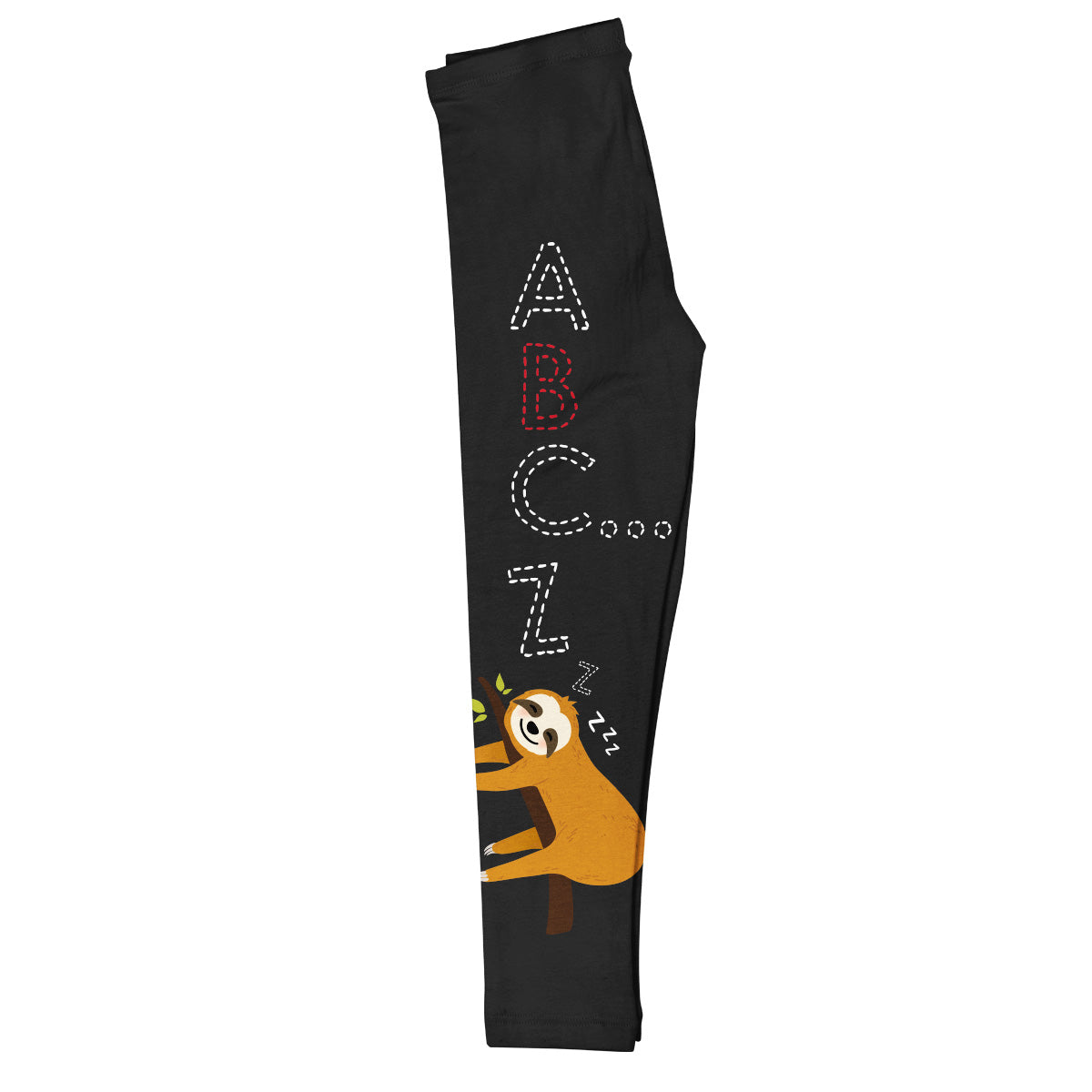 ABC Sloth Black Leggings