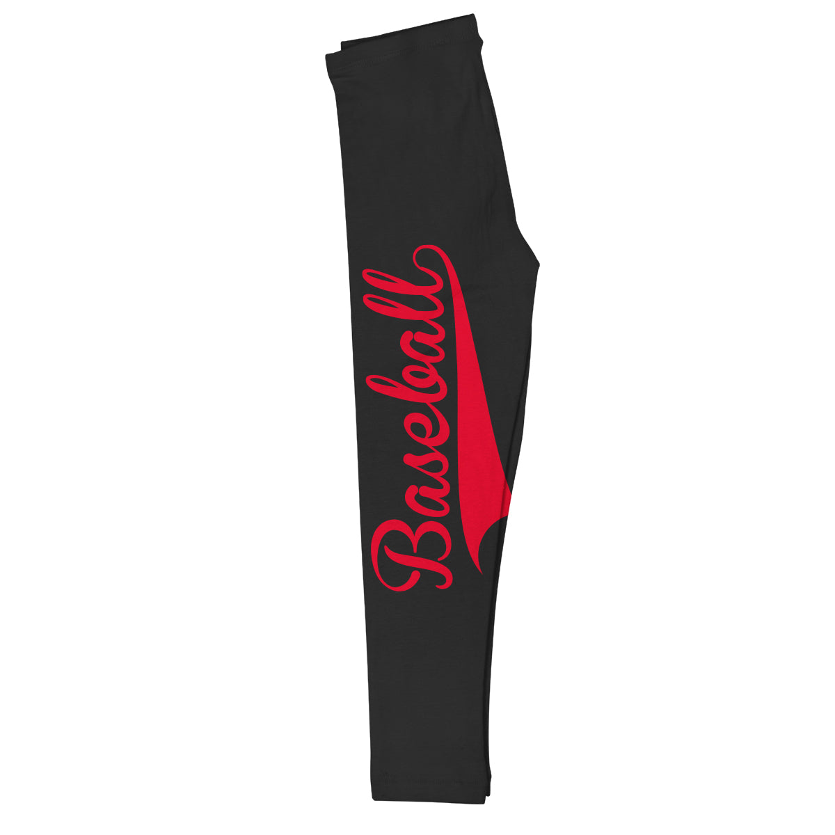 Baseball Black and Red Leggings