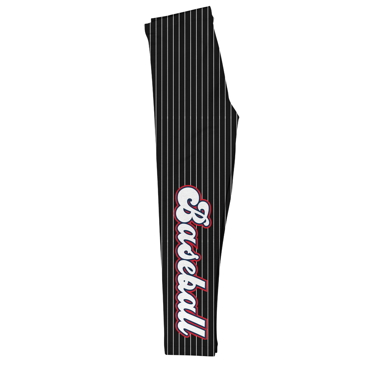 Baseball Black and White Stripes Leggings