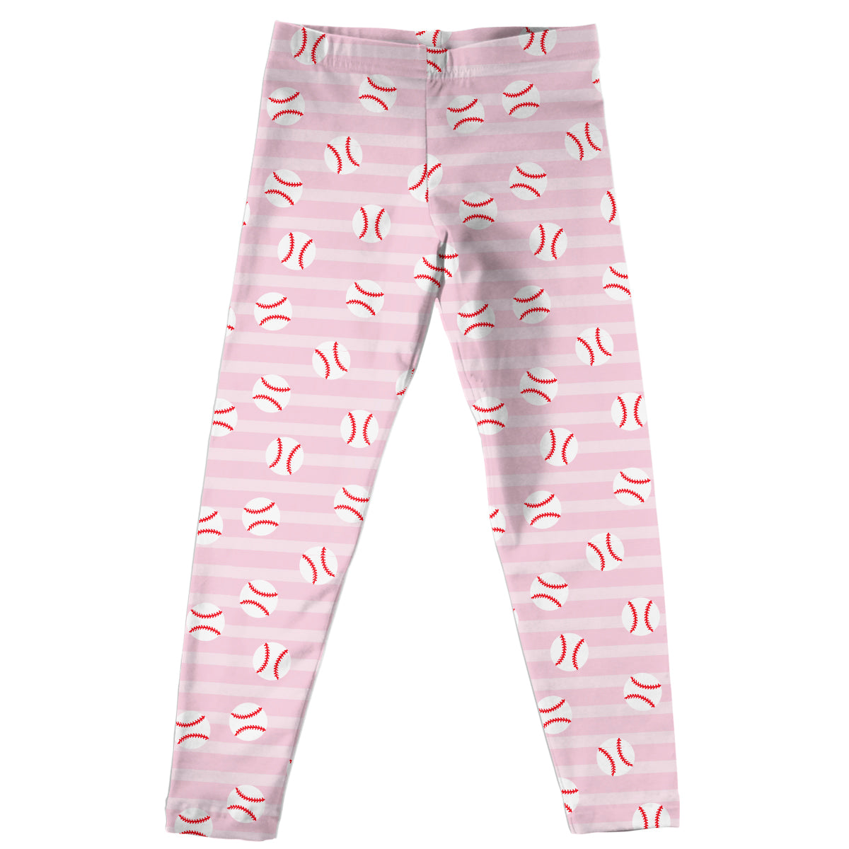 Baseball Print Pink Leggings