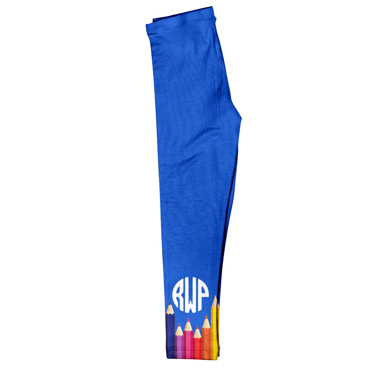 Colored Pencils Monogram Royal Leggings