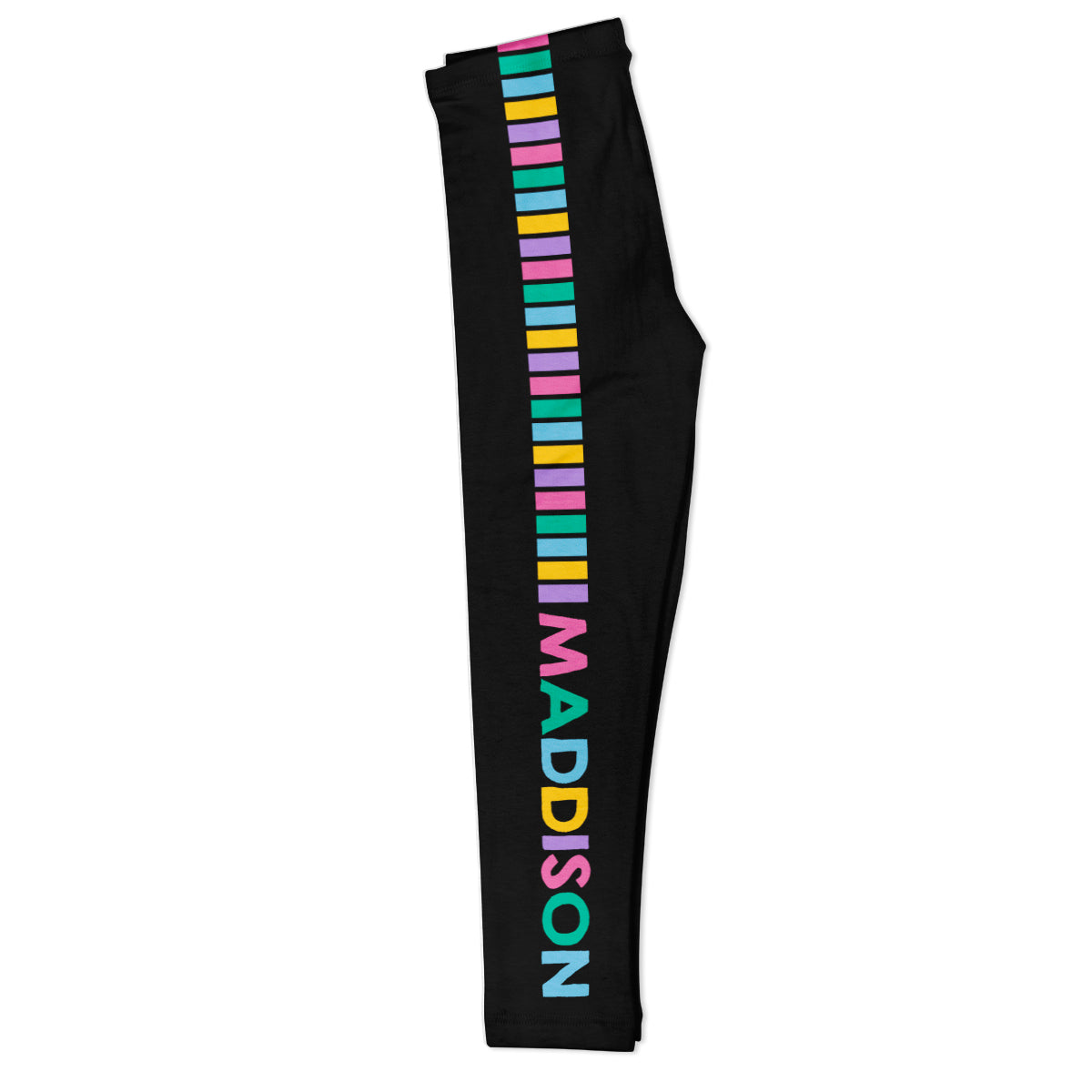 Name Stripes Black Leggings - Wimziy&Co.