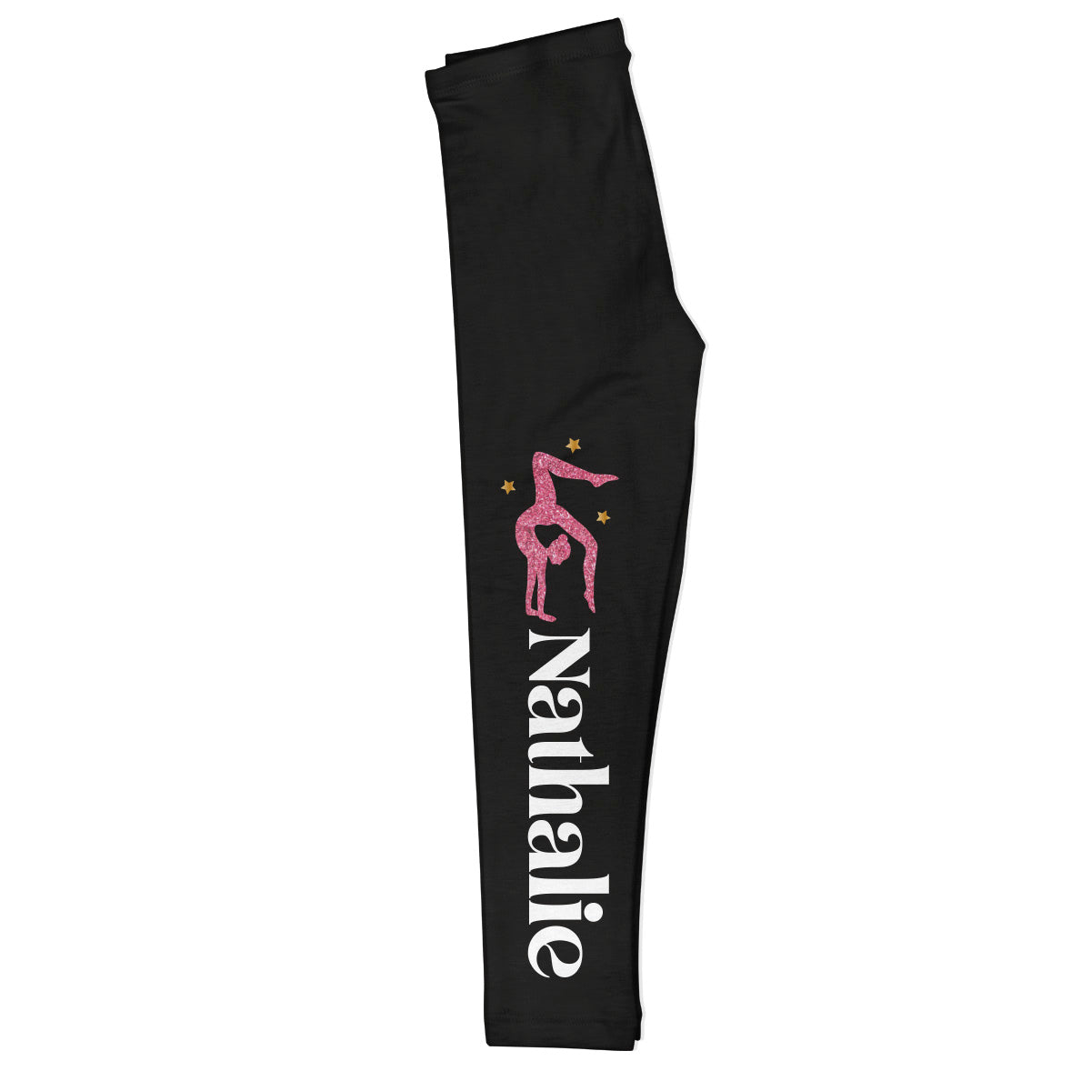 Gymnast Personalized Name Black Leggings