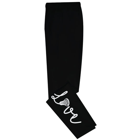 Lacrosse Love Scrip Black Leggings