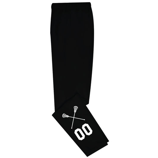 Lacrosse Number Black Leggings