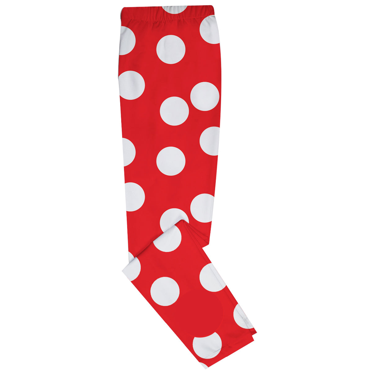 Girls red and white polka dots leggings with monogram - Wimziy&Co.