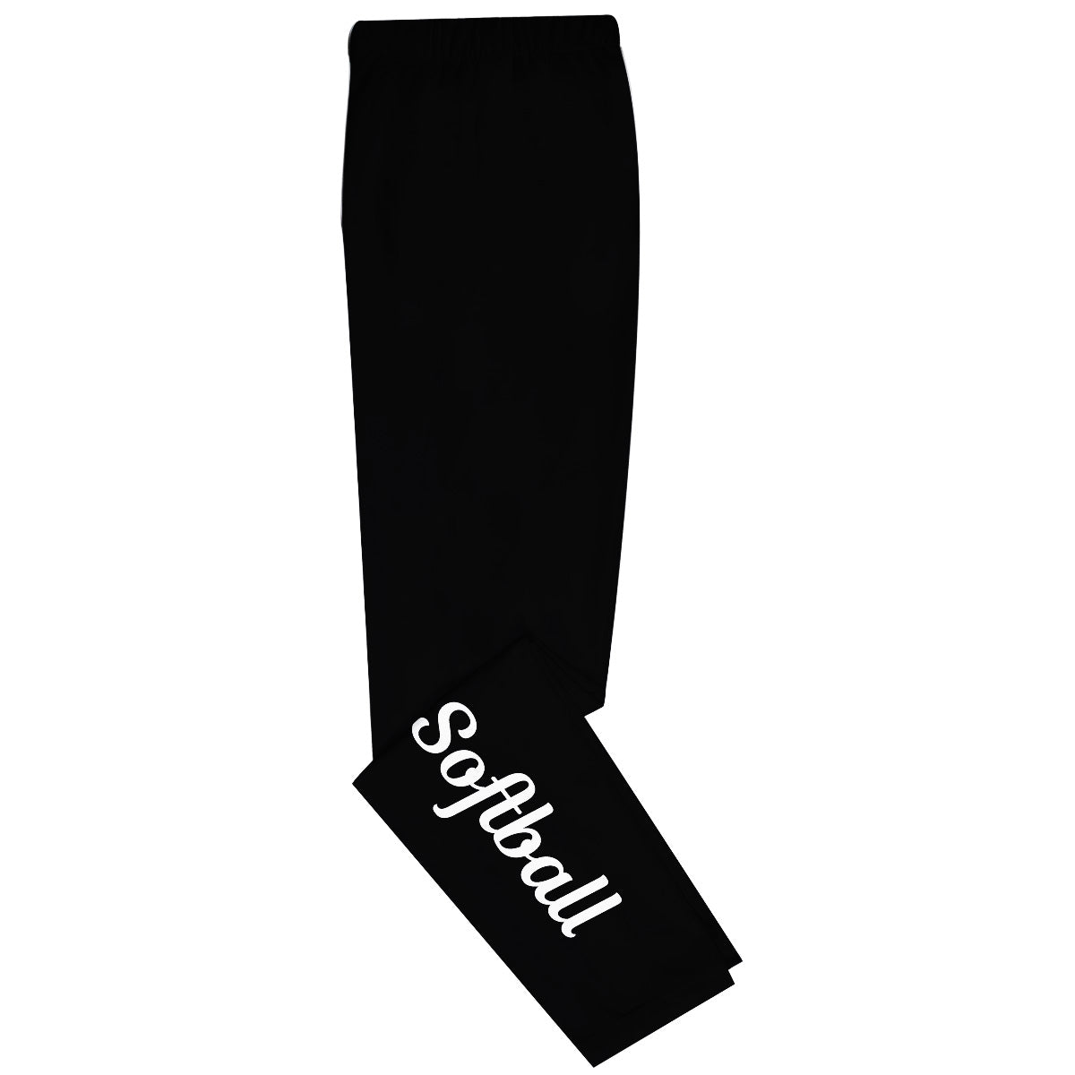 Softball Script Black Leggings