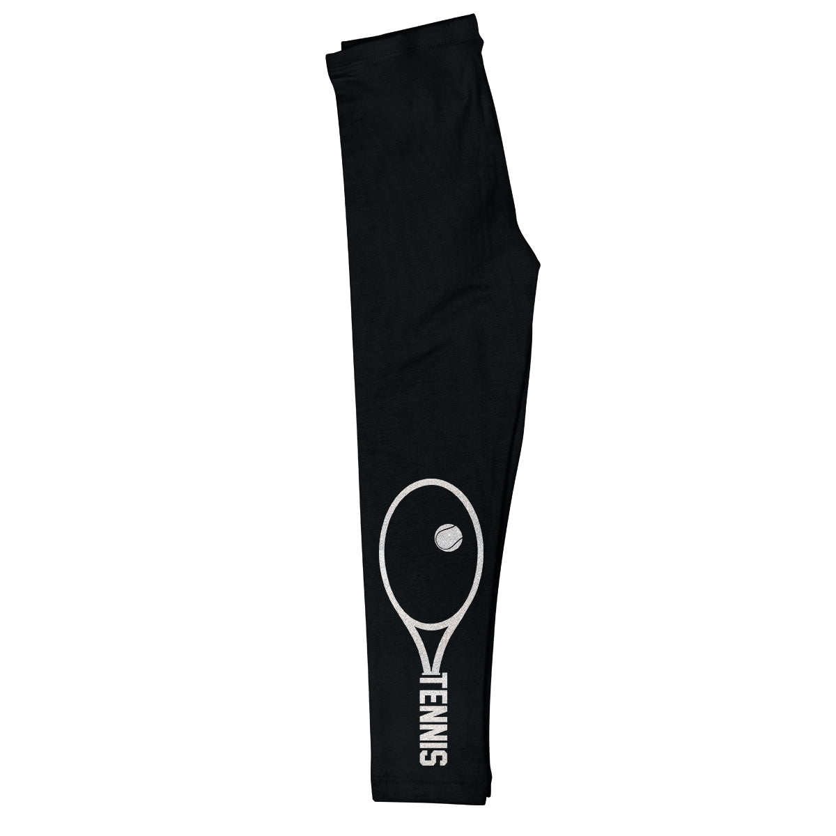 Tennis and Racket Black Leggings