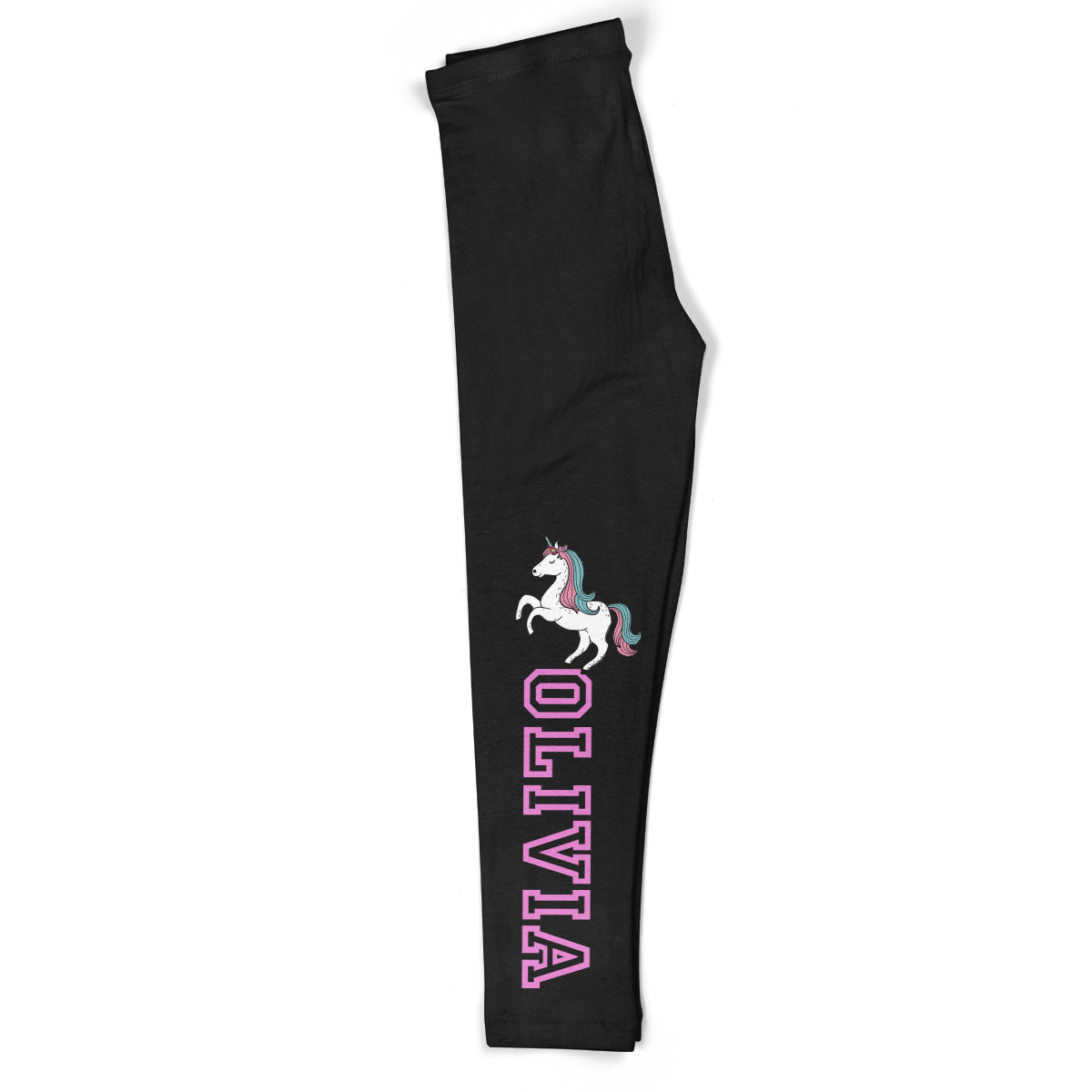 Unicorn Name Black Leggings - Wimziy&Co.