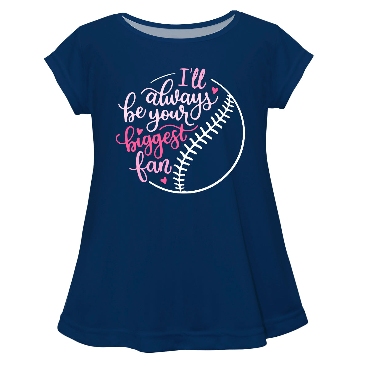 I´ll Always Be your Biggest Fan Navy Short Sleeve Laurie Top