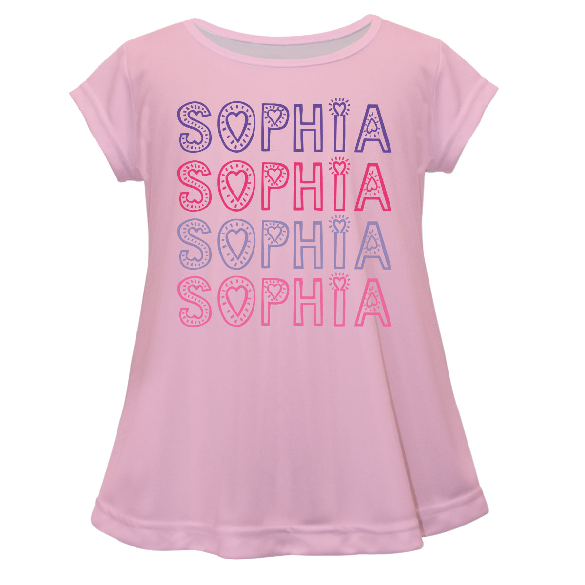 Name Light Pink Short Sleeve Laurie Top