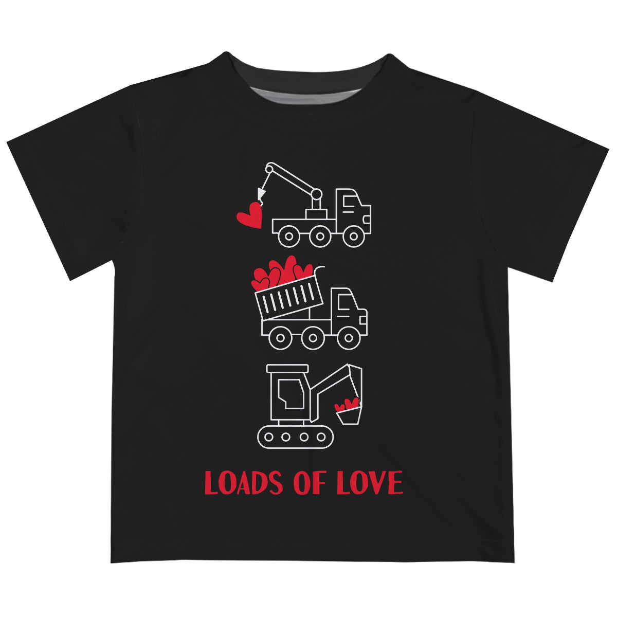 Loads Of Love Black Short Sleeve Tee Shirt