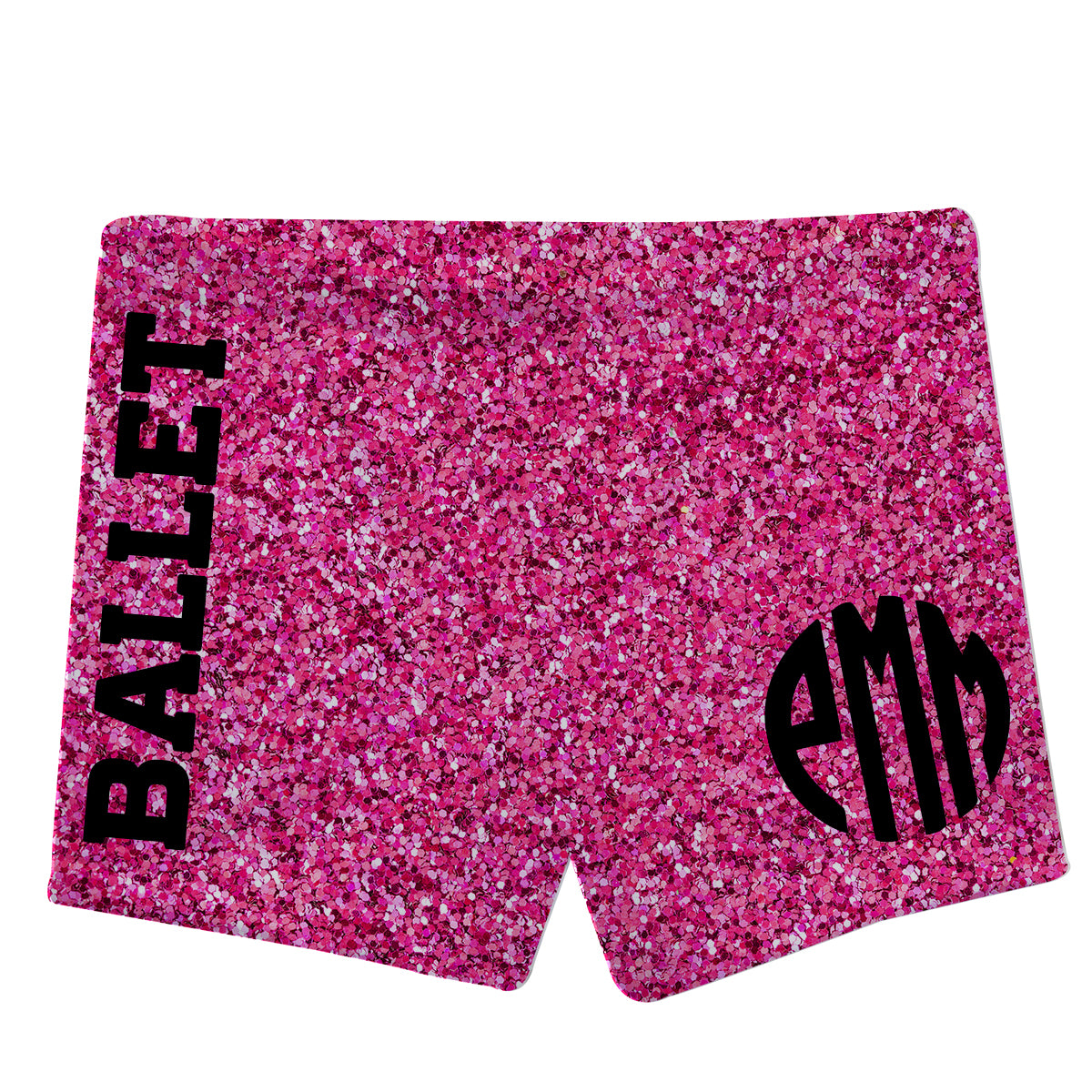 Ballet Monogram Hot Pink Glitter Girls Shorties