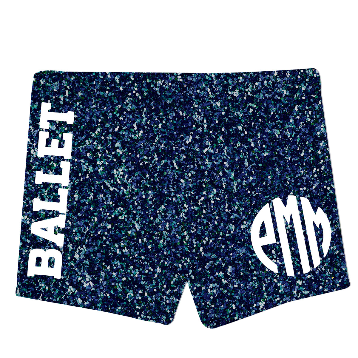 Ballet Monogram Navy Glitter Girls Shorties