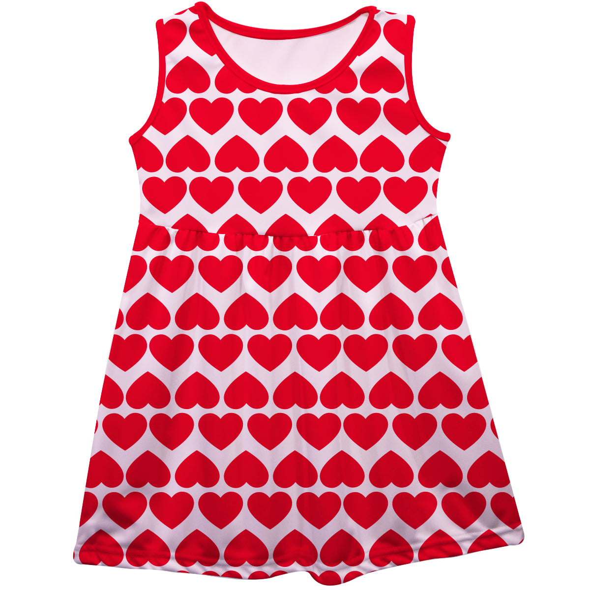 Hearts Print Red Tank Dress – Wimziy&Co.