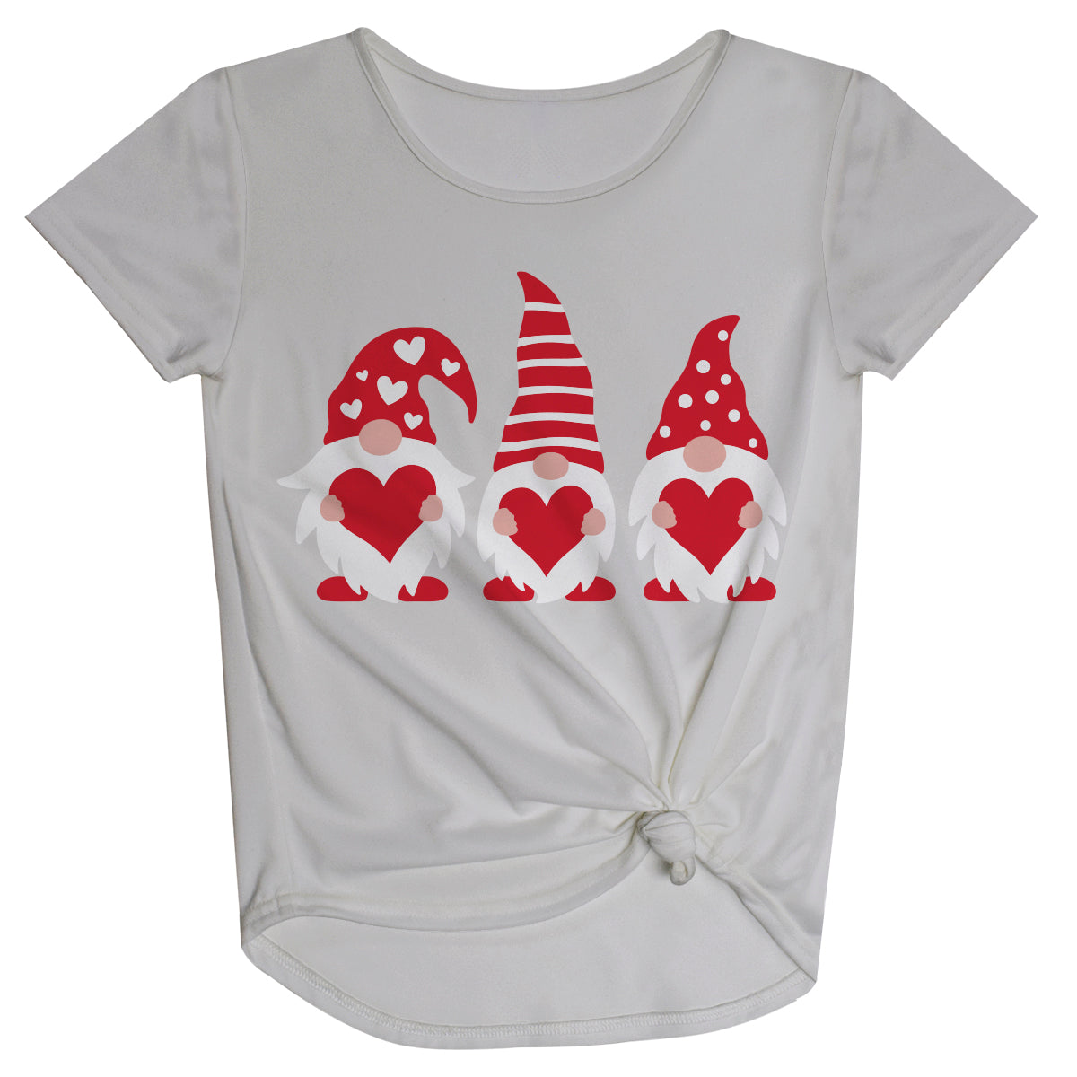 Valentines Elfs Gray Knot Top