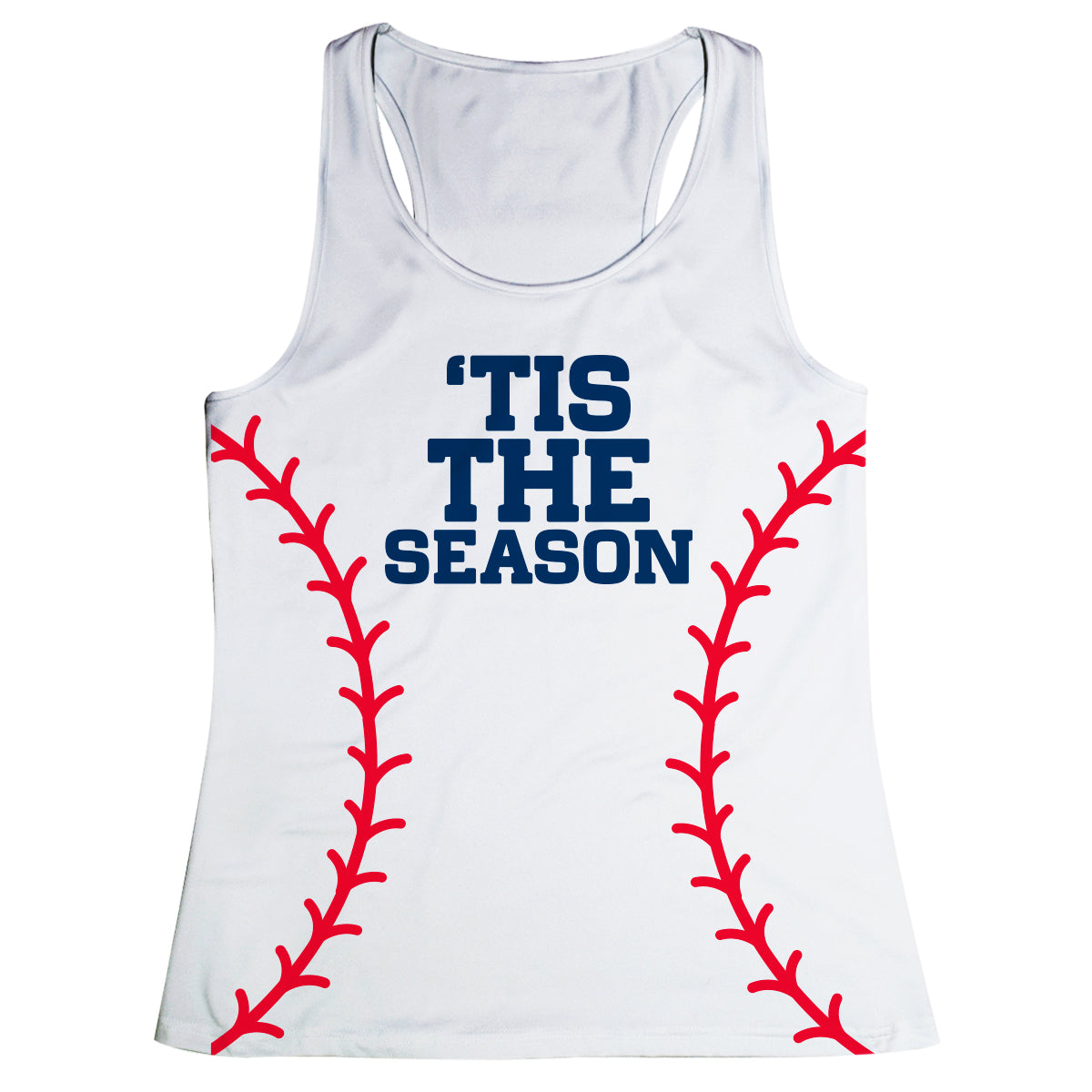 ´Its The Season Baseball White Tank Top