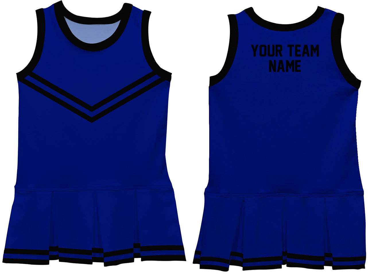 Blue & Black Sleeveless Cheerleader Dress - Wimziy&Co.