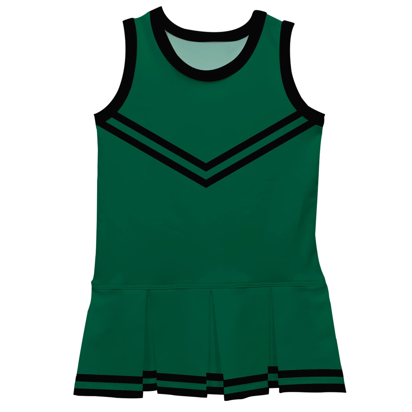 Green Black Sleeveless Cheerleader Dress