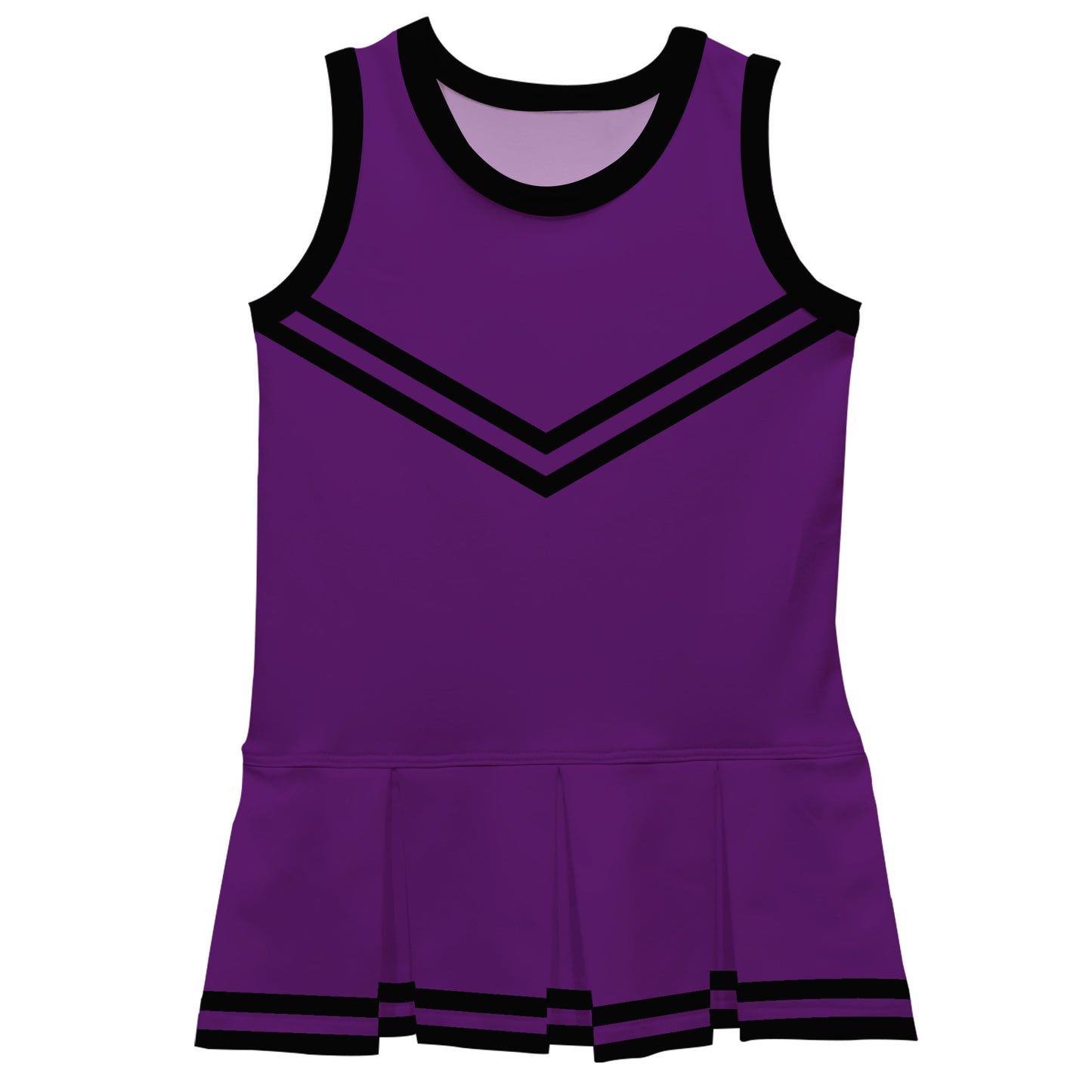 Purple Black Sleeveless Cheerleader Dress