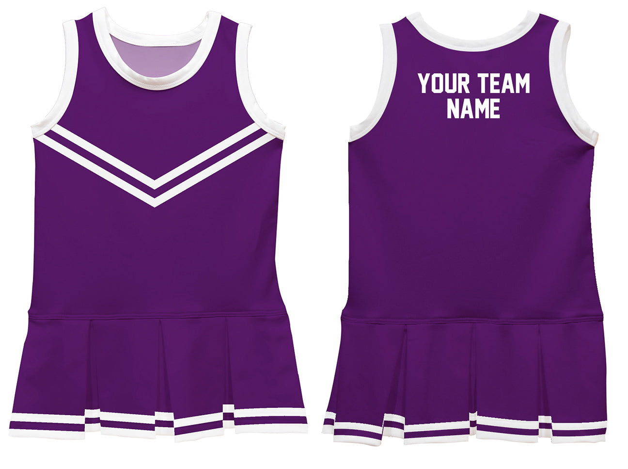 Purple & White Sleeveless Cheerleader Dress - Wimziy&Co.