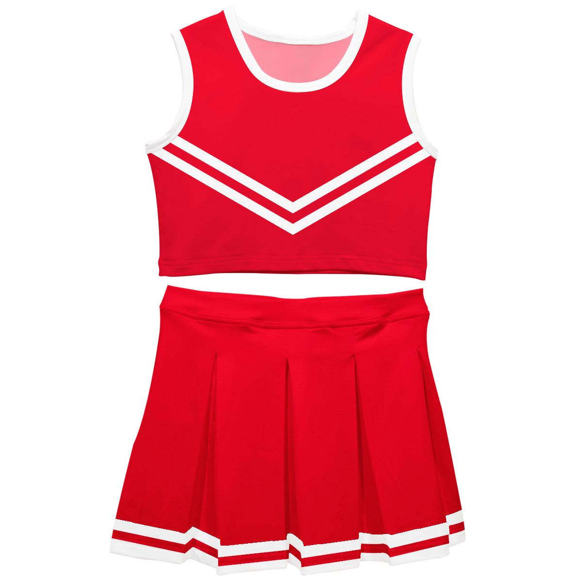 Red and White Sleeveless Cheerleader Set – Wimziy&Co.