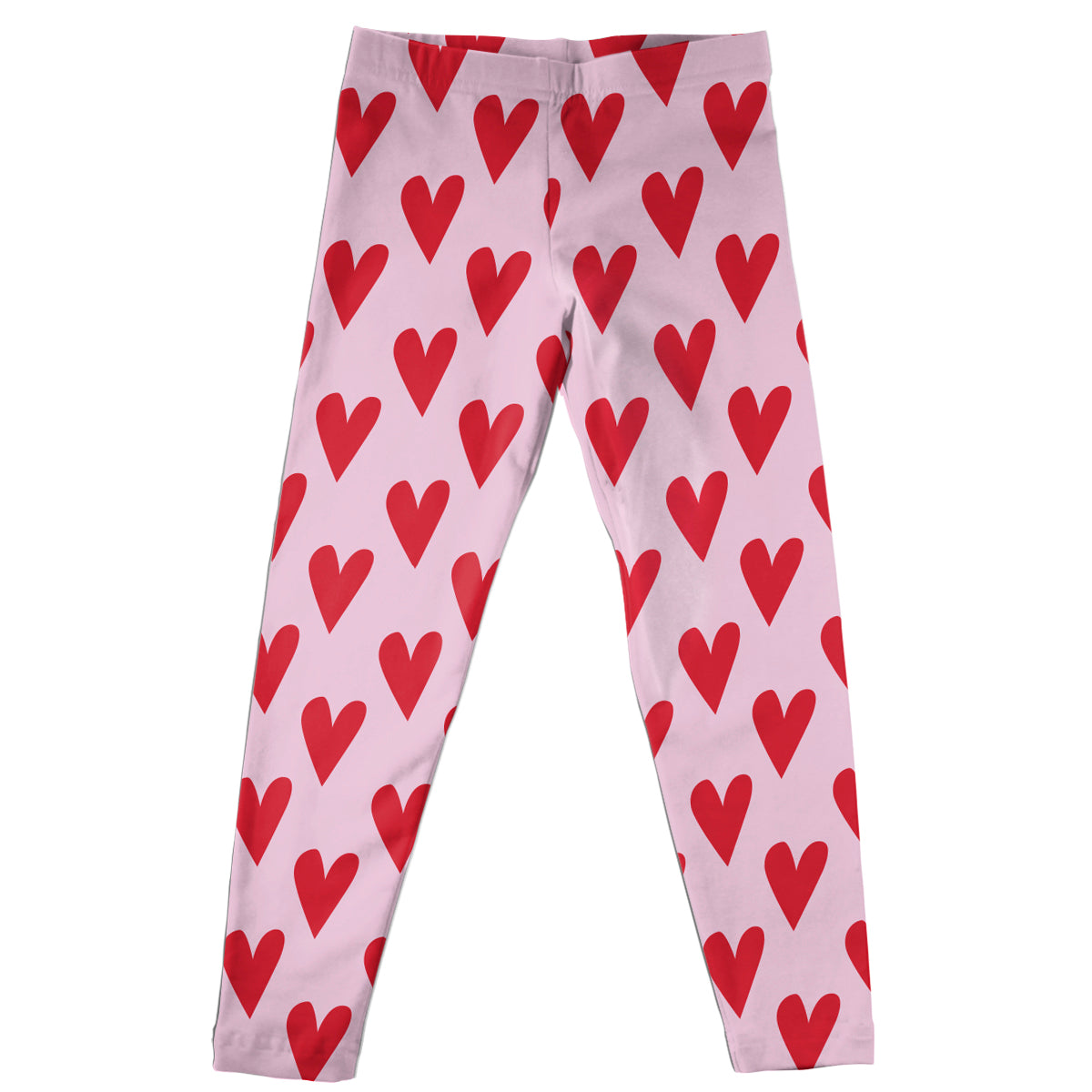 Hearts Print Pink Leggings - Wimziy&Co.