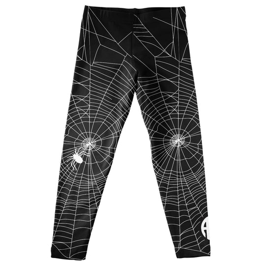 Spider Web Monogram Black Leggings