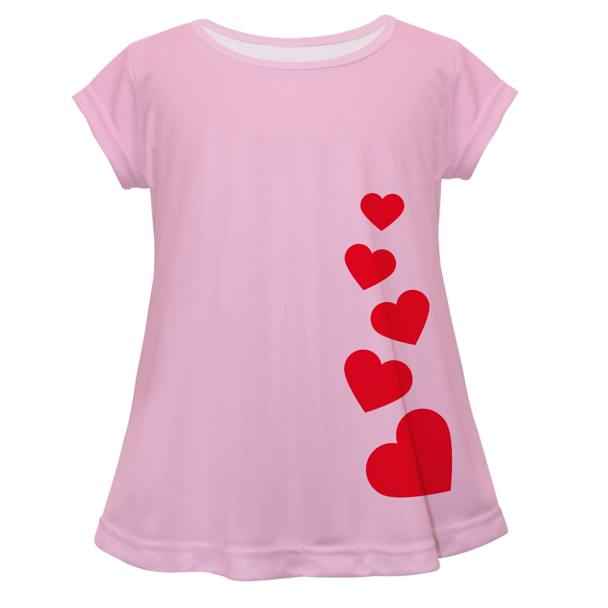 Hearts Name Light Pink Short Sleeve Laurie Top - Wimziy&Co.