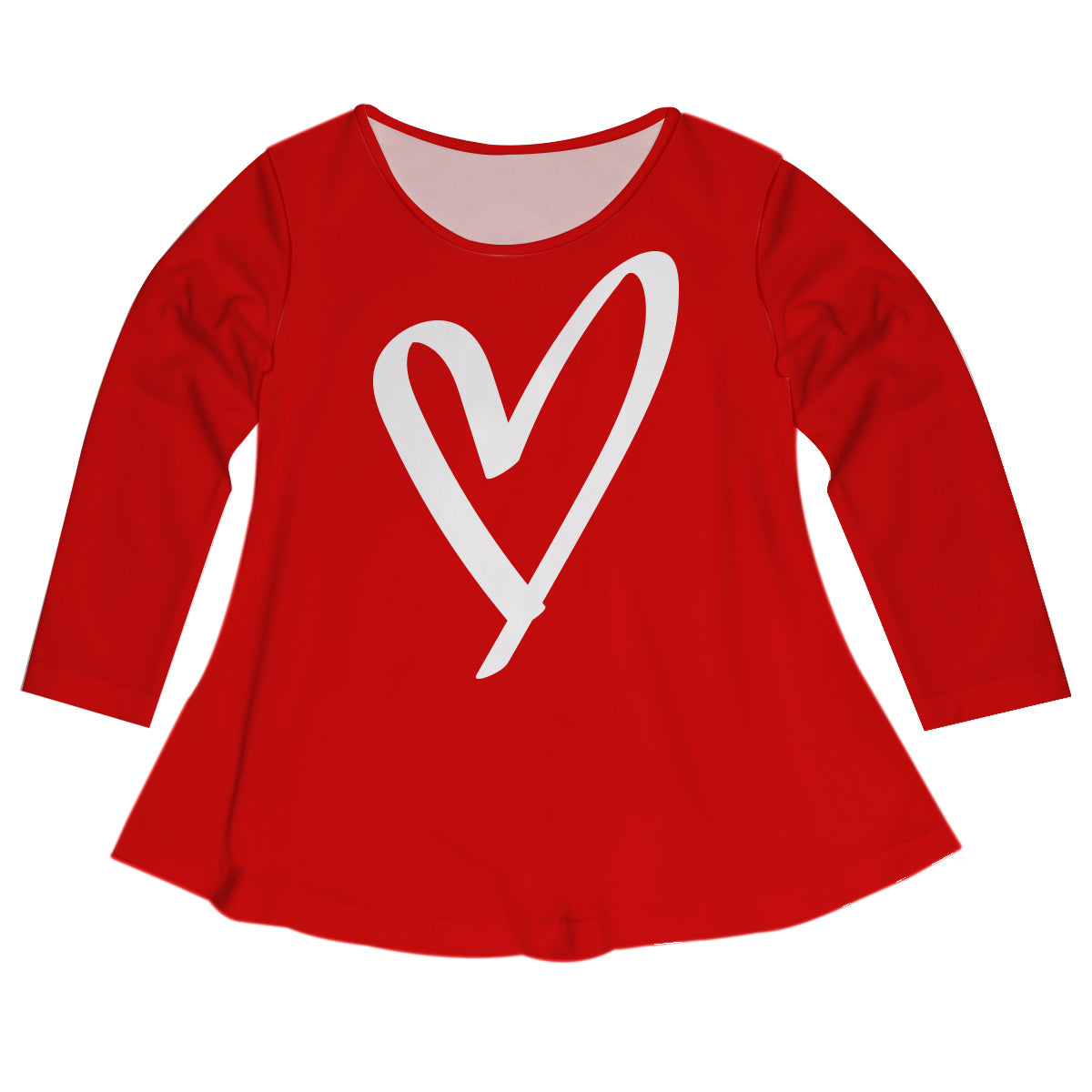 Heart Name Red Long Sleeve Laurie Top - Wimziy&Co.