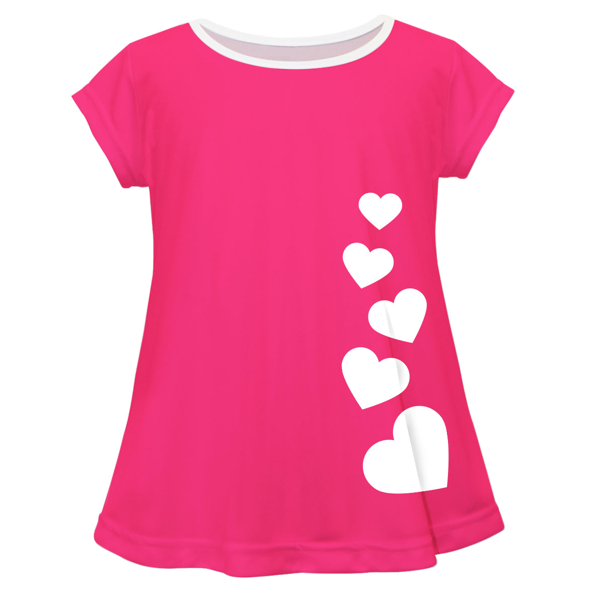 Hearts Name Hot Pink Short Sleeve Laurie Top - Wimziy&Co.