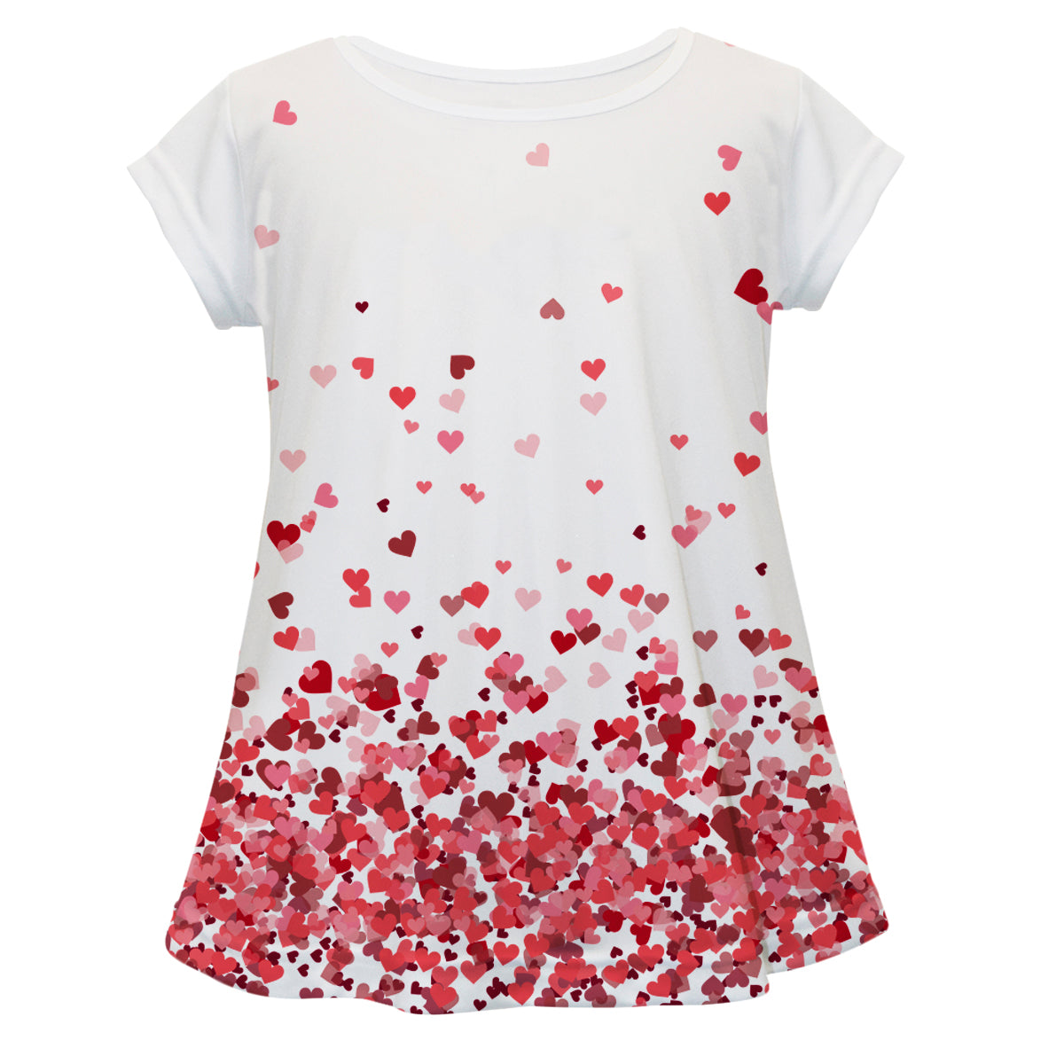 Hearts Name White Short Sleeve Laurie Top - Wimziy&Co.