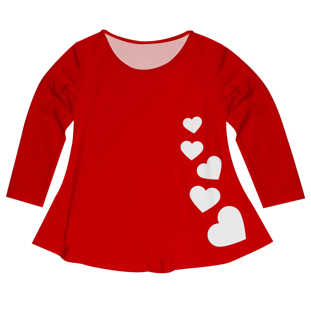 Hearts Name Red Long Sleeve Laurie Top - Wimziy&Co.