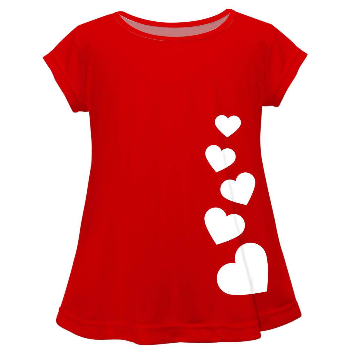 Hearts Name Red Short Sleeve Laurie Top - Wimziy&Co.