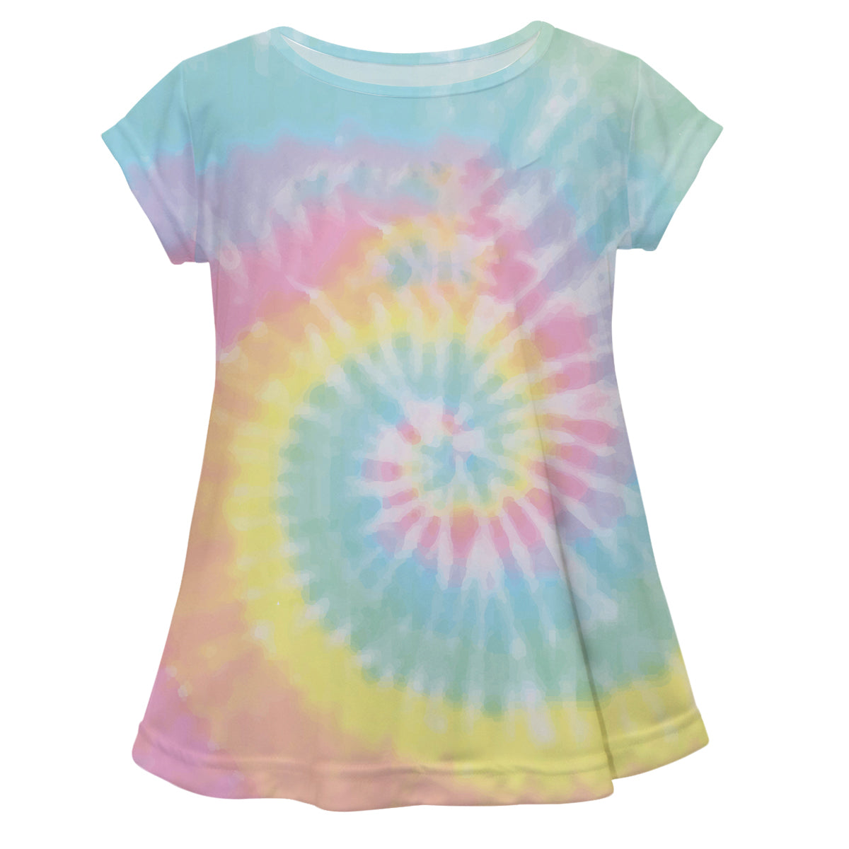 Personalized Name Colors Tie Dye Short Sleeve Laurie Top - Wimziy&Co.
