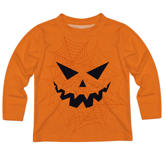 Jack O Lantern Orange Long Sleeve Tee Shirt