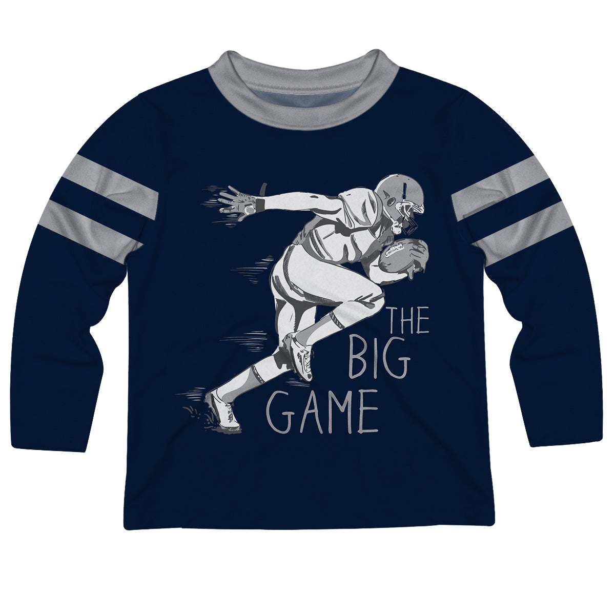 The Big Game Navy and Gray Long Sleeve Tee Shirt