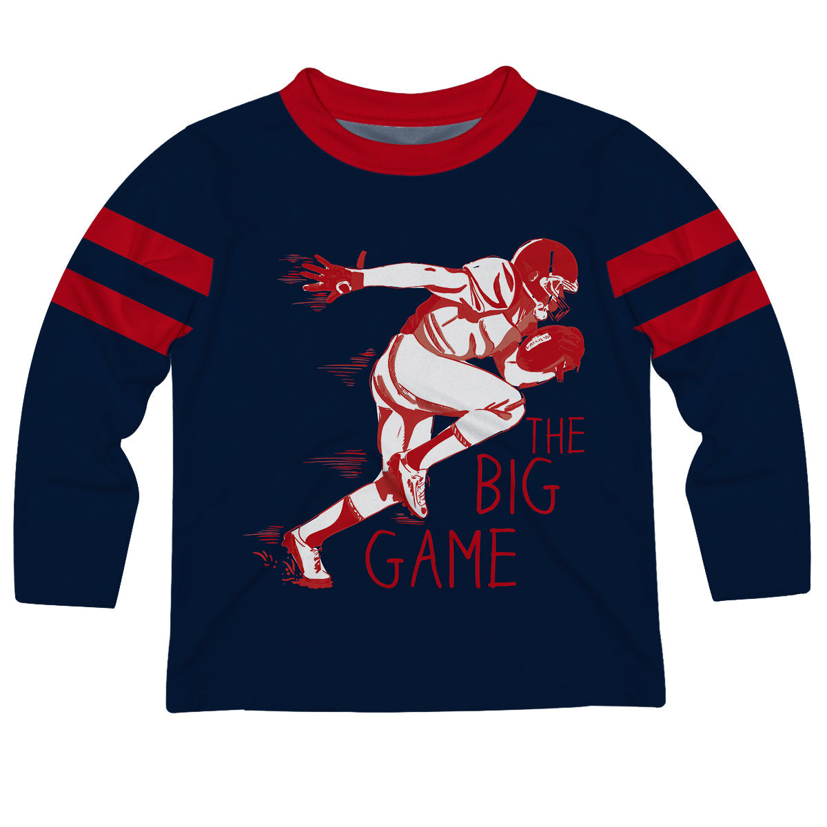 The Big Game Navy and Red Long Sleeve Tee Shirt