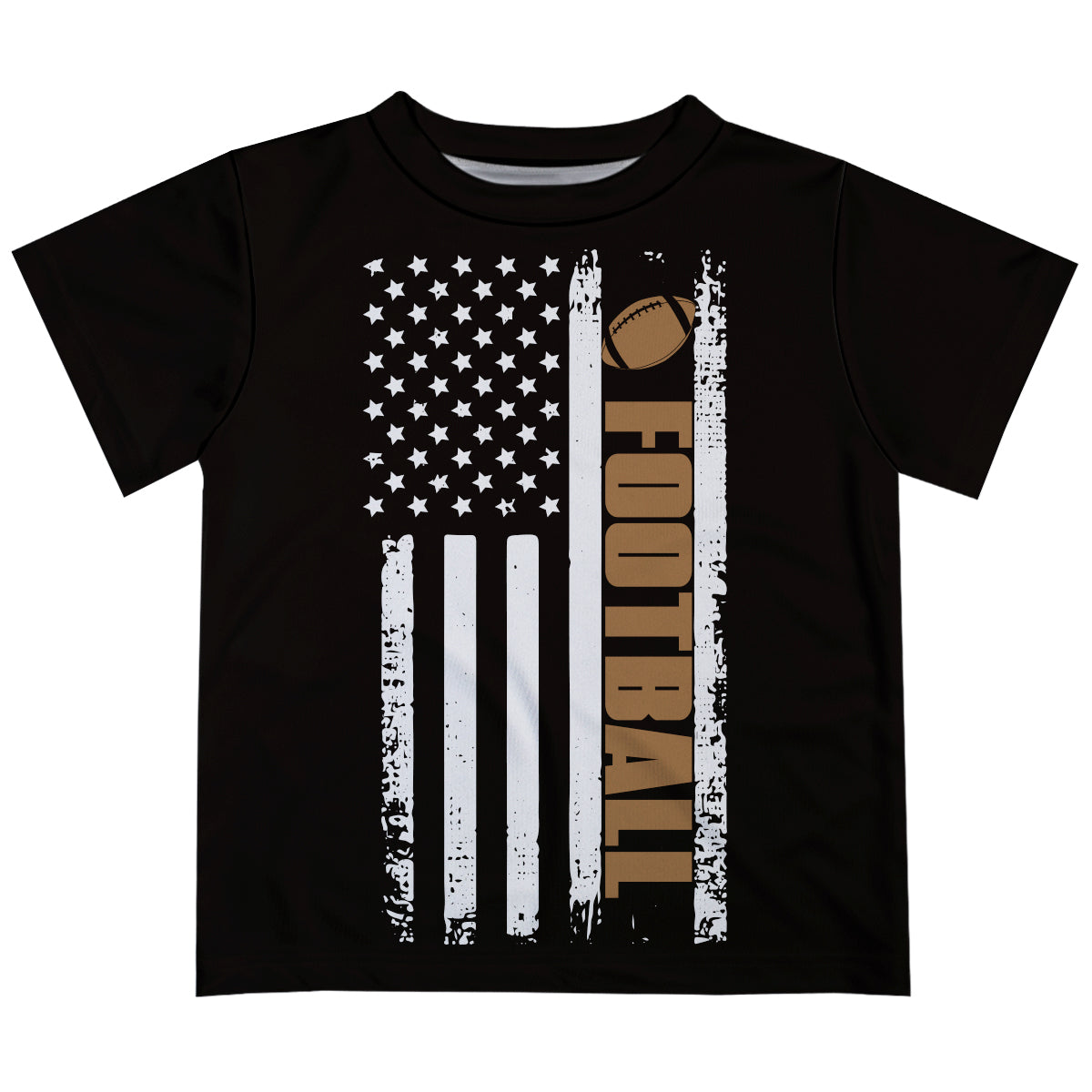 Football Black Short Sleeve Tee Shirt - Wimziy&Co.